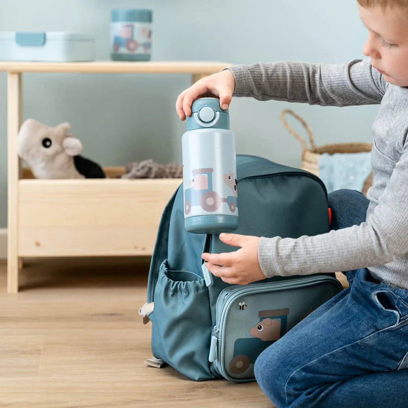 Done By Deer Thermal Drinking Bottle | Tiny Farm Blue