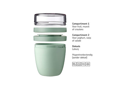 Mepal Lunchpot Ellipse Mini | Nordic Sage