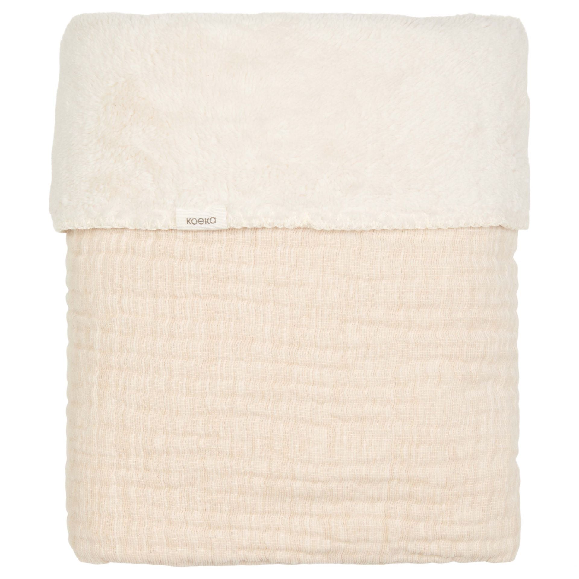 * Koeka Crib Blanket Teddy Rivoli | Warm White