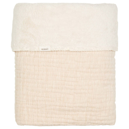 * Koeka Crib Blanket Teddy Rivoli | Warm White