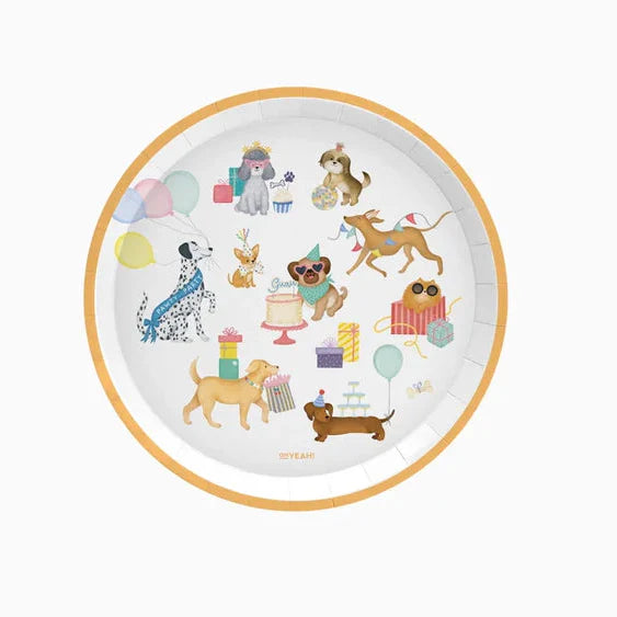 Oh yes Cardboard plates 6pcs Ø 17 cm | Puppies