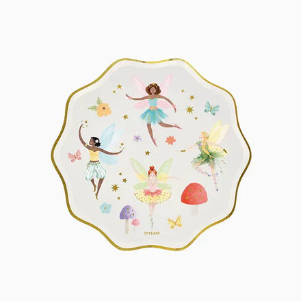 Oh yes Cardboard plates 6pcs Ø 18 cm | Fairies