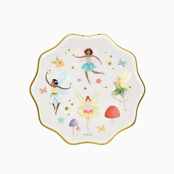 Oh yes Cardboard plates 6pcs Ø 18 cm | Fairies