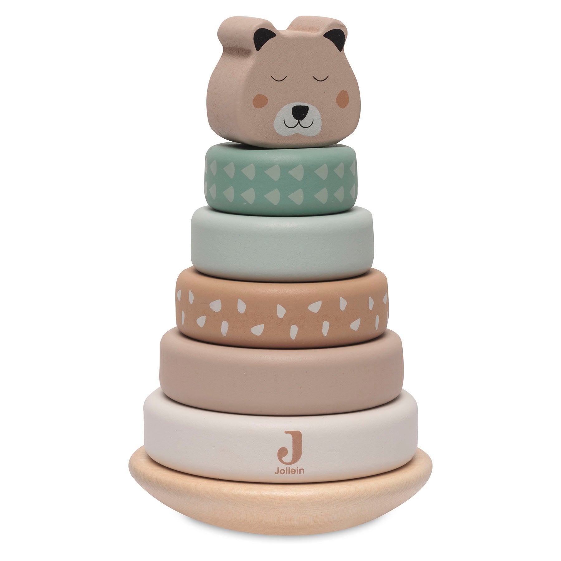 Jollein Wooden Rocking Ring Stacker Jungle Jambo