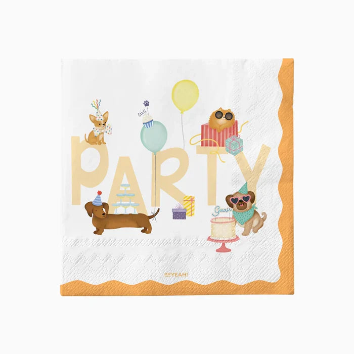 Oh yes Set Napkins 20pcs 33x33cm | Puppies