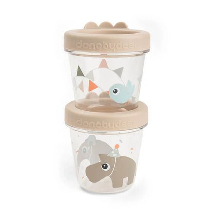 Done By Deer Baby Food Container 2pcs | Celebration Sand