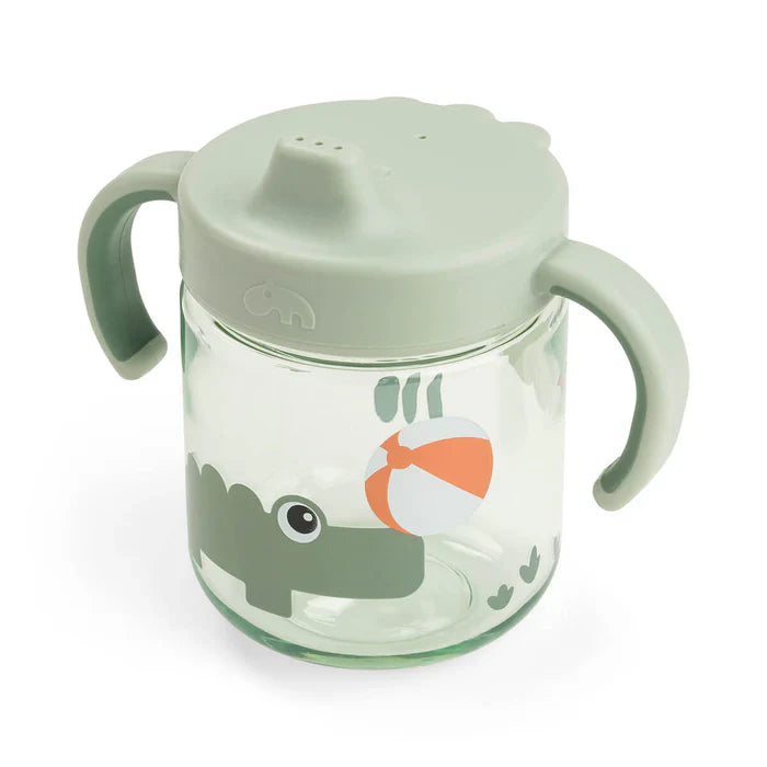 Done By Deer Leather Drinking Cup | Playground Green