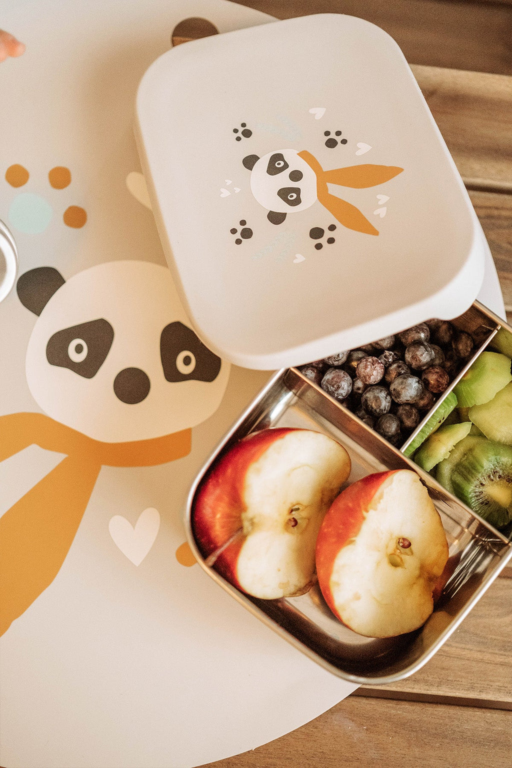 Kikadu Lunch Box | Panda Silver Grey