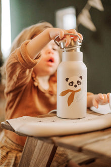 Kikadu Drinking Bottle | Panda Silver Grey