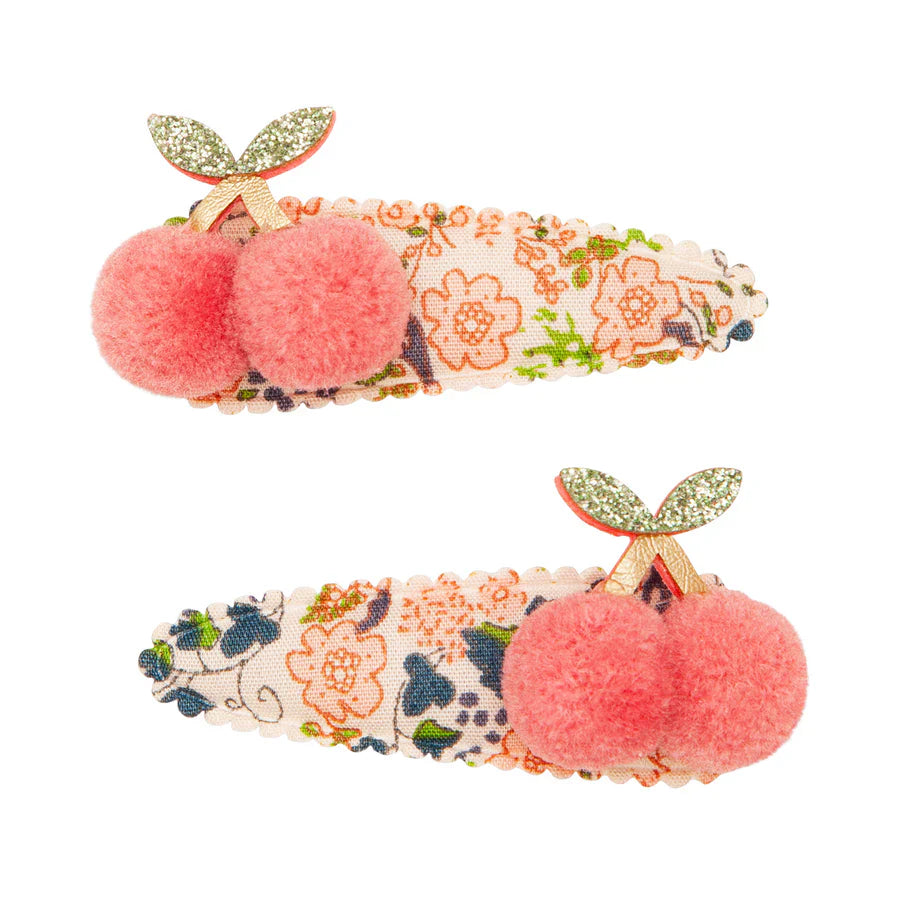 Mimi & Lula Cherry Hair Clips Pink Multi