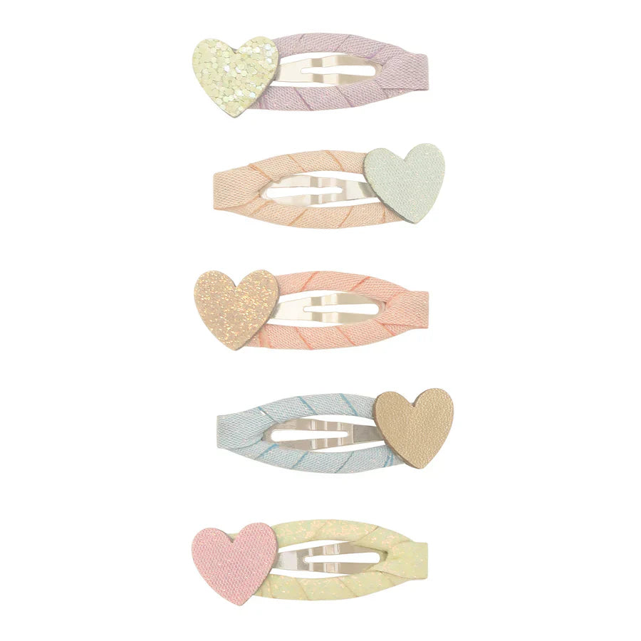 Mimi & Lula Hearts Mini Hair Clips Pastel Multi