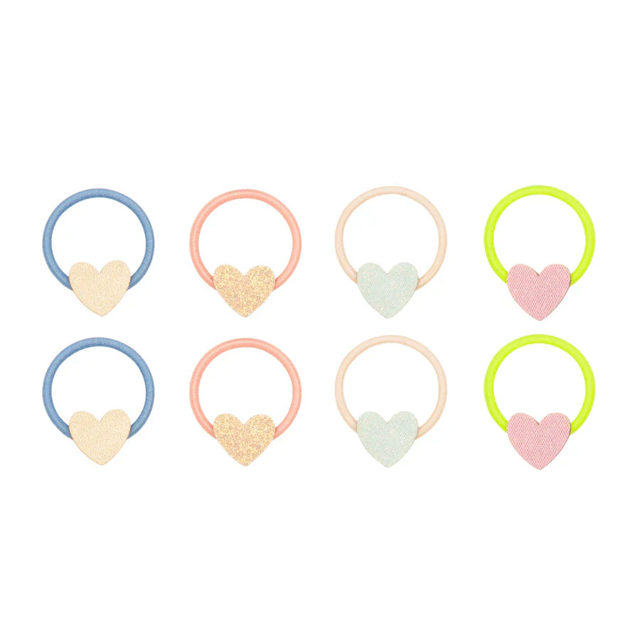 Mimi & Lula Hearts Mini Hair Elastics Pastel Multi