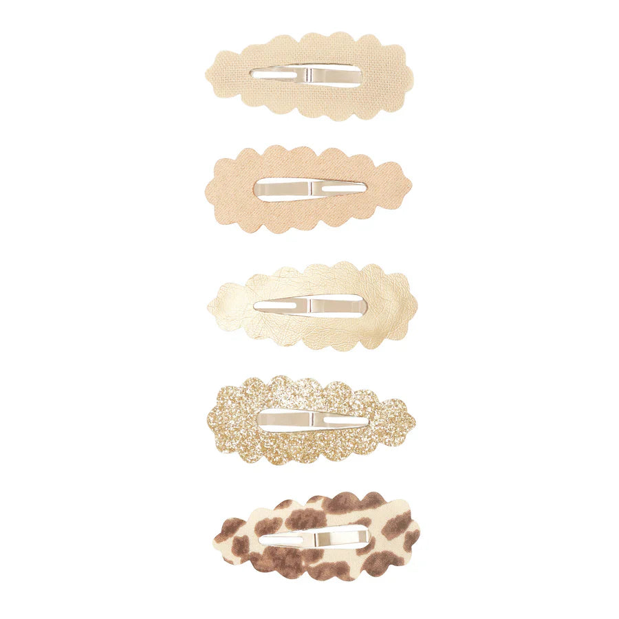 Mimi & Lula Serrated Mini Hair Clips Leo Multi