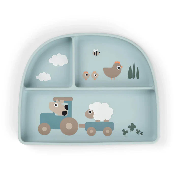 Done By Deer Stick&Stay Sign with Compartments | Tiny Farm Blue