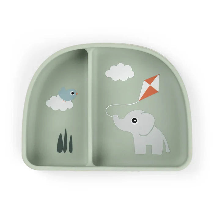 Done By Deer Stick&Stay Bowl with Compartments | Playground Green