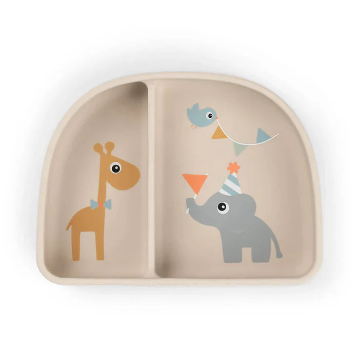 Done By Deer Stick&Stay Bowl with Compartments | Celebration Sand