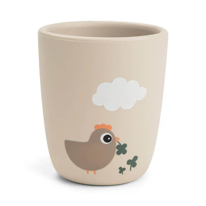 Done By Deer Silicone Cup | Tiny Farm Sand