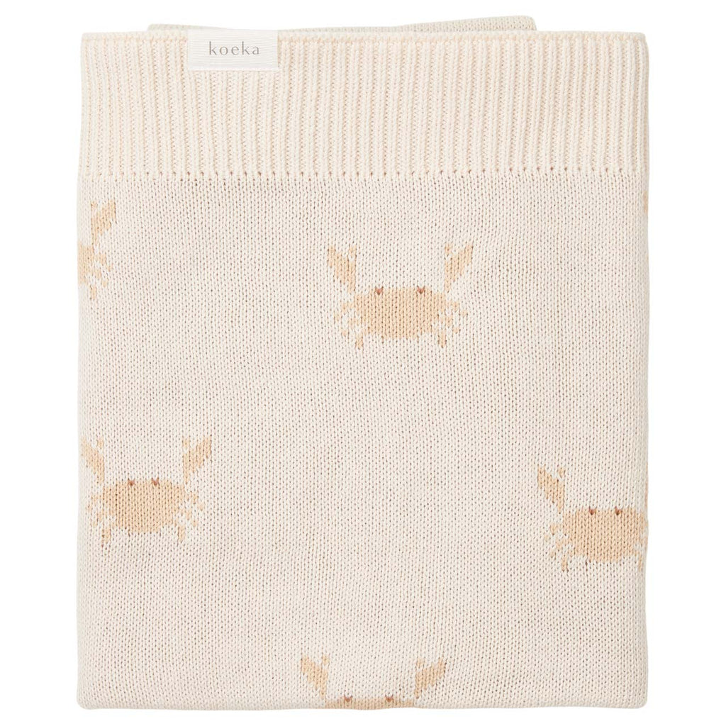 Koeka Crib Blanket Life Is A Beach | Milky 100x140cm