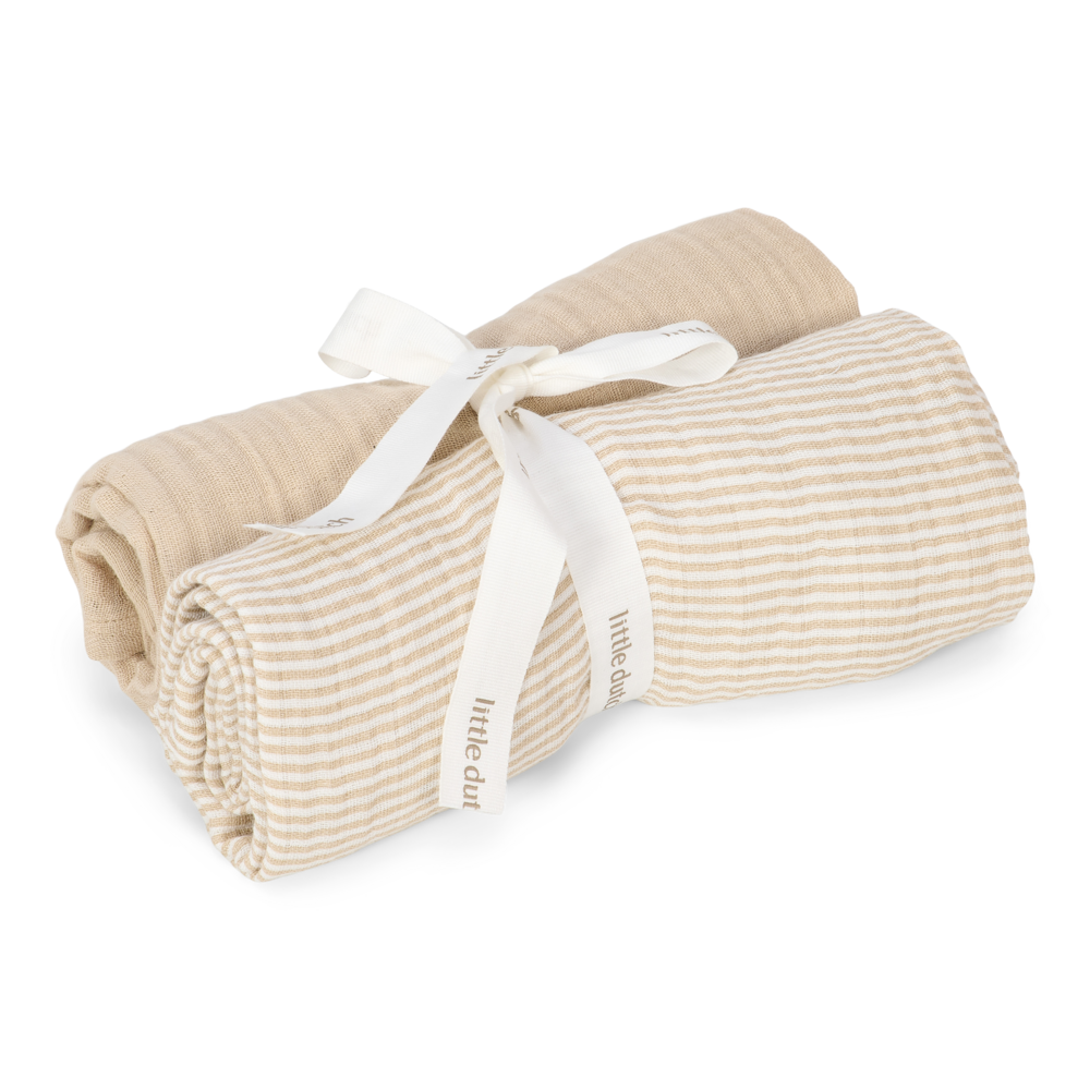 Little Dutch Swaddle Cloths Muslin 70x70 | Pure Soft Beige
