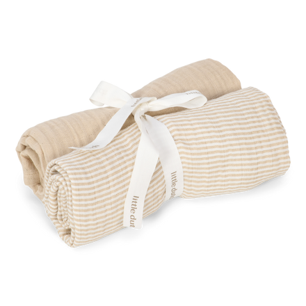 Little Dutch Swaddle Cloths Muslin 70x70 | Pure Soft Beige