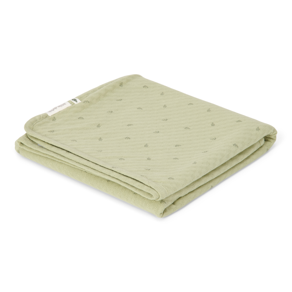 Little Dutch Crib Blanket 70x100 | Pure Sage Leaves