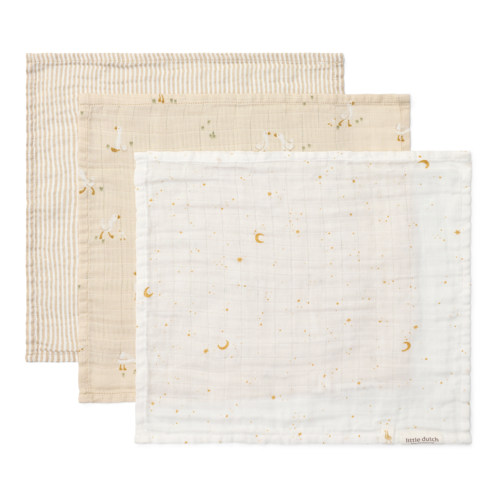 Little Dutch Mouth Wipes Set Little Goose | Beige