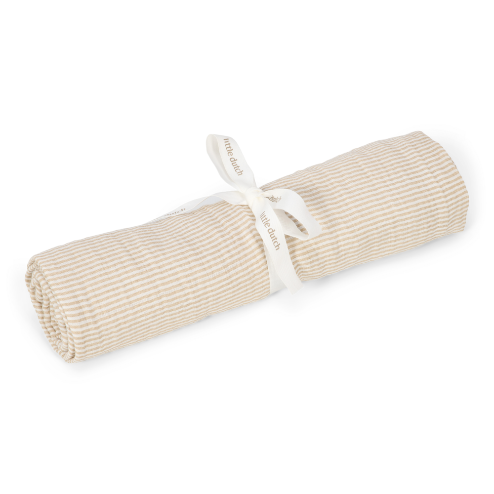 Little Dutch Swaddle Cloth Muslin 120x120 | Pure Soft Beige