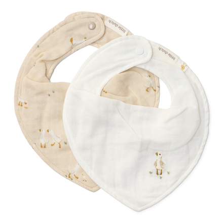 Little Dutch Bandana Bib Set Of 2 Little Goose | White