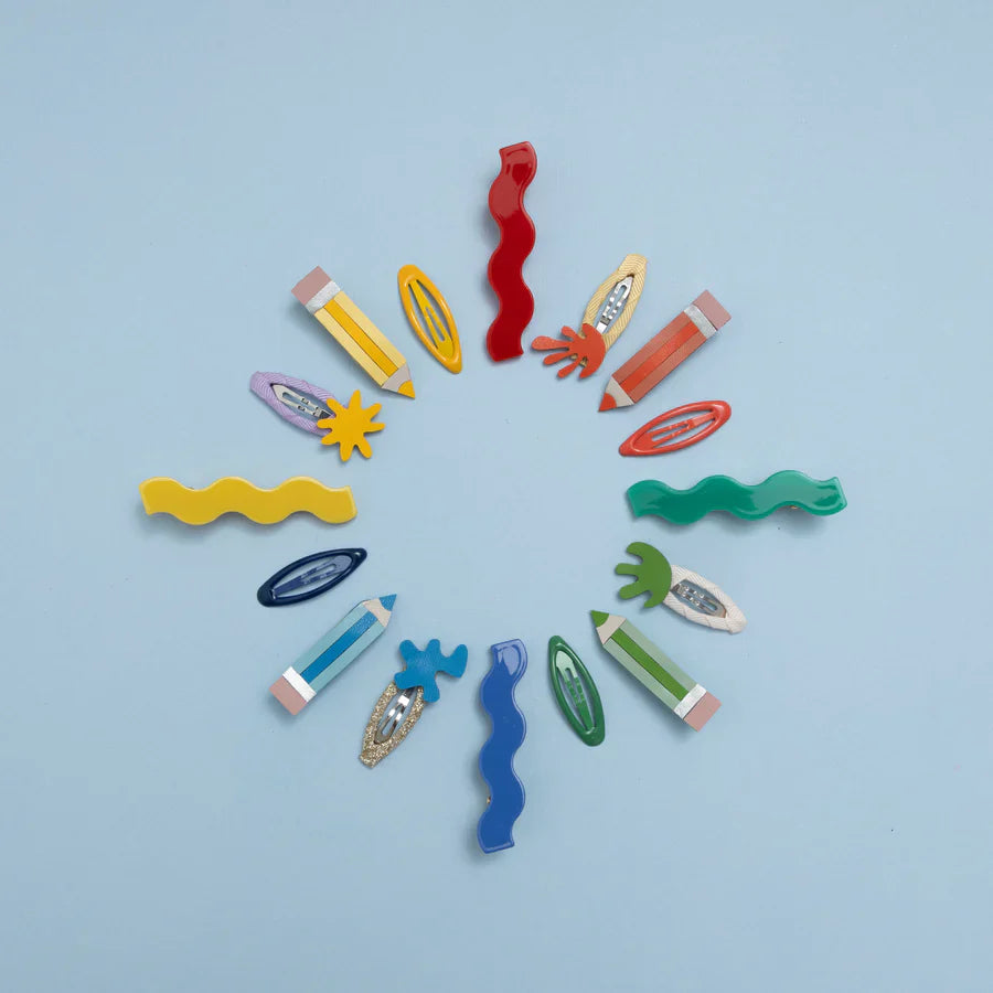 Mimi & Lula Mini Enamel Hair Clips Multi