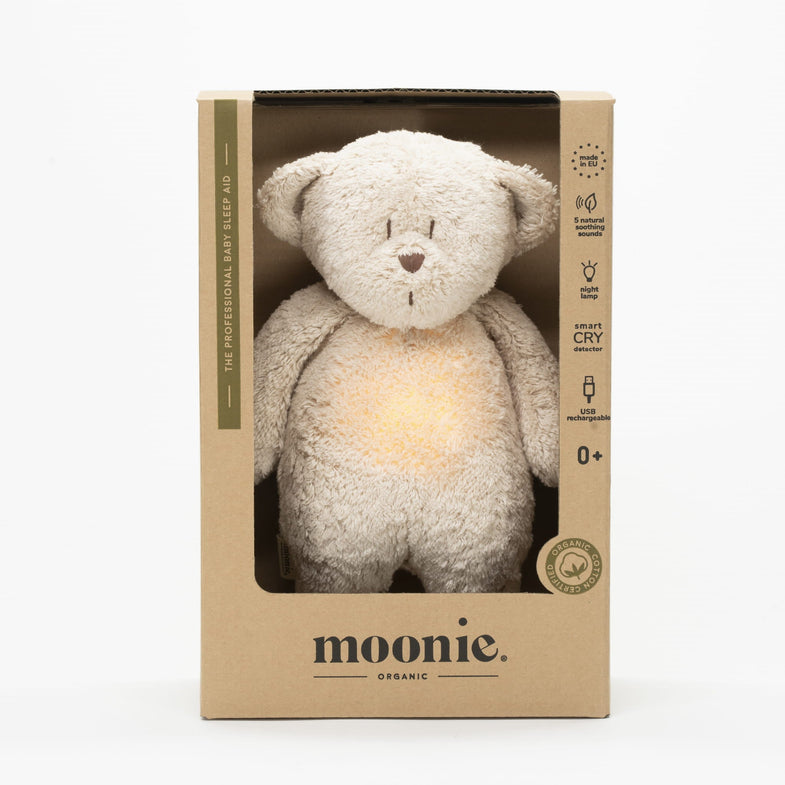 Moonie Cuddly Toy bear heartbeat and light | Sand Natur