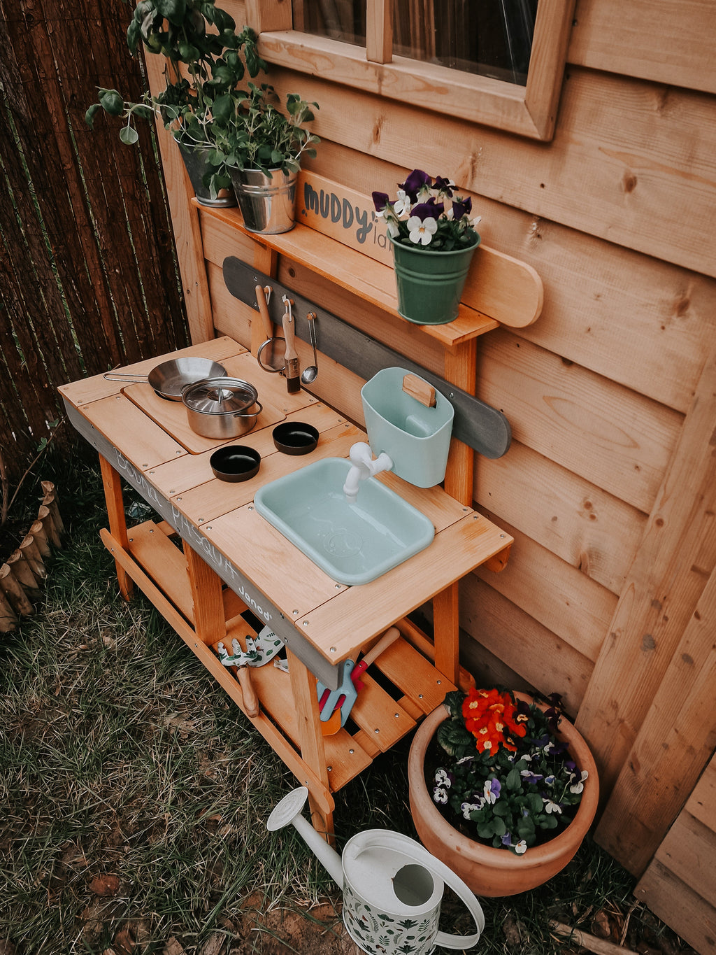 Janod Wooden Outside Play Kitchen | Muddy Lab