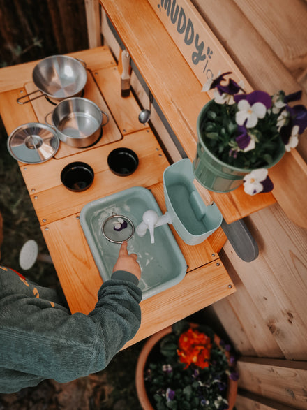 Janod Wooden Outside Play Kitchen | Muddy Lab