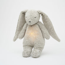 Moonie Plush Toy Heartbeat and Light | Bunny Organic Grey Natural