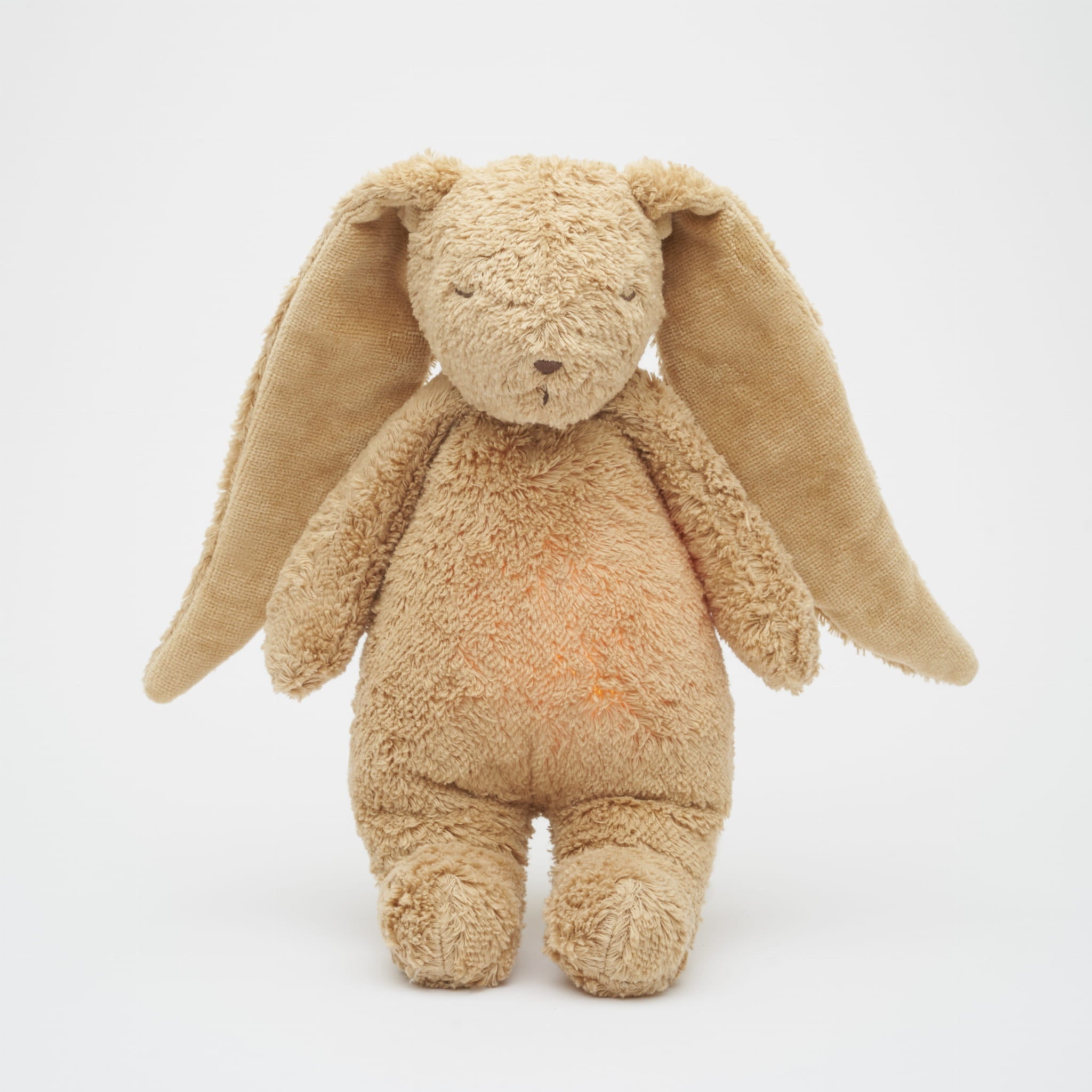 Moonie Plush Toy Heartbeat and Light | Bunny Organic Cappuccino Natural