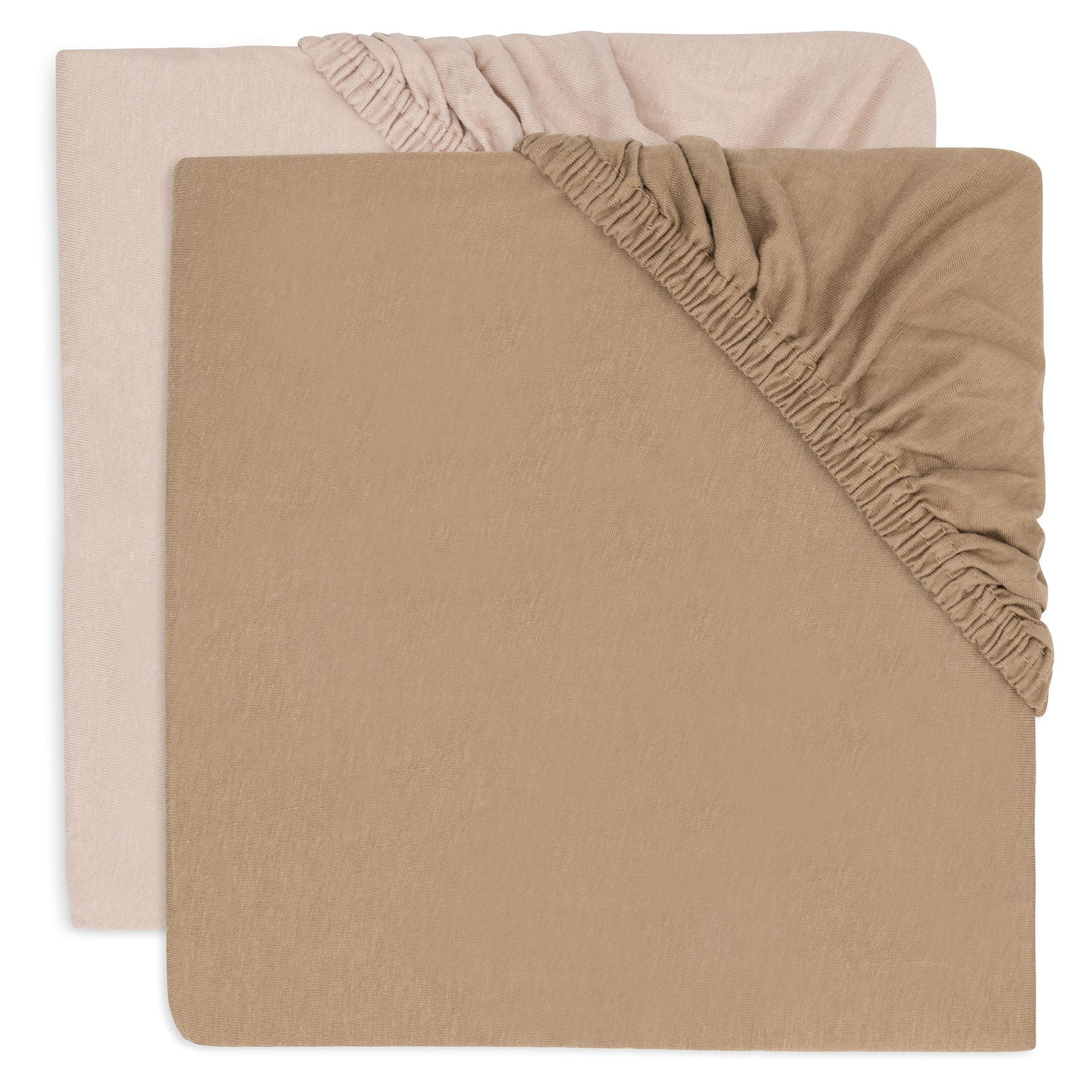 Jollein Fitted Sheet Jersey 40/50x80/90cm Wild Rose/Biscuit (2Pack)