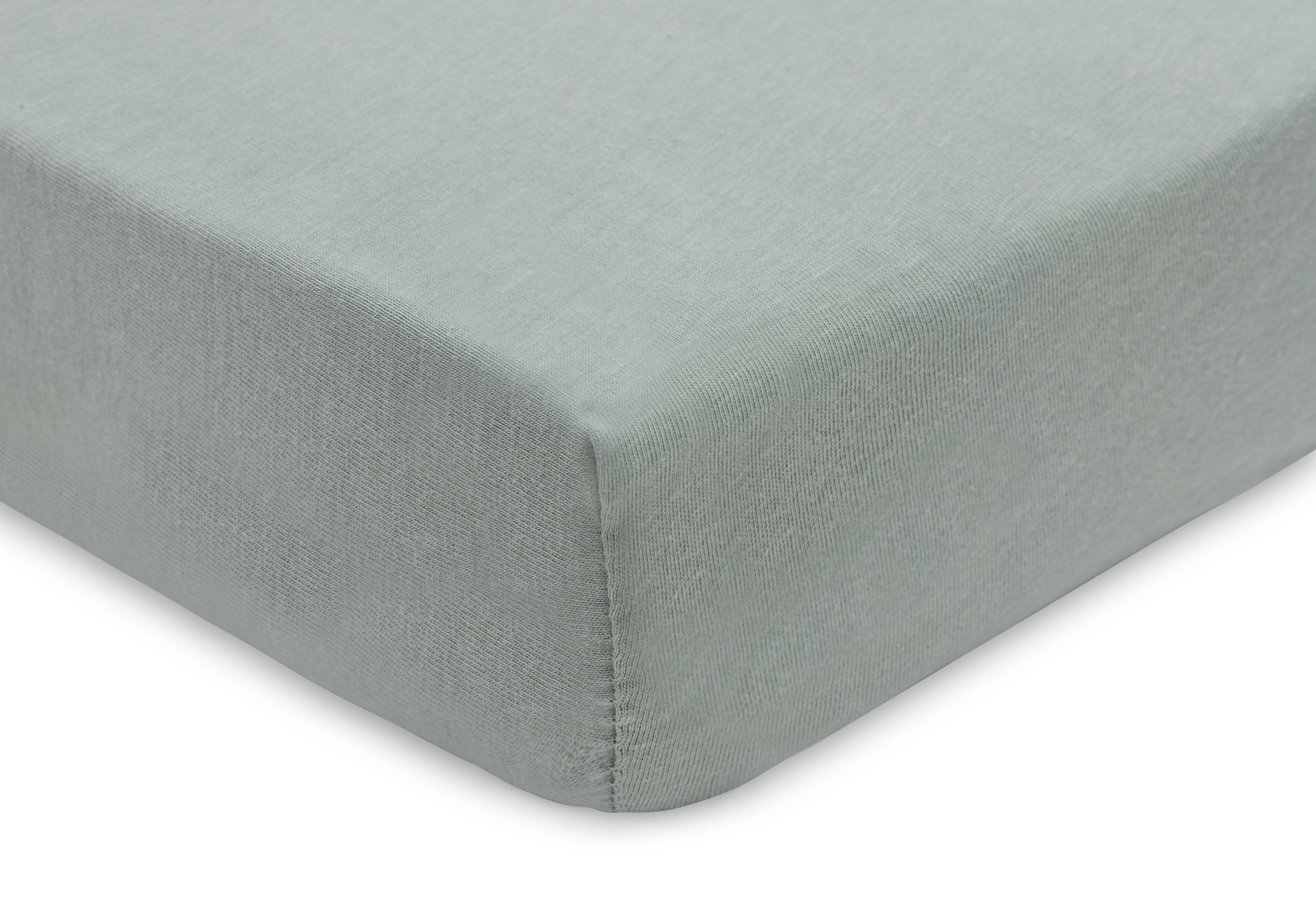 Jollein Fitted Sheet Jersey 60x120cm Sea Green/Biscuit (2Pack)