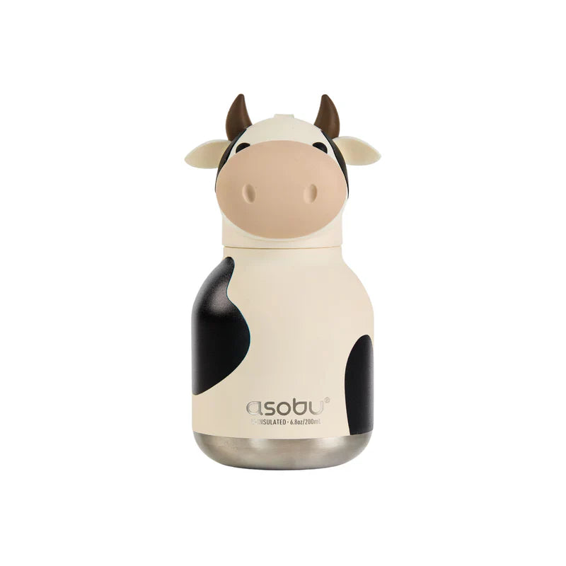 Asobu Mini Bestie Drinking Bottle Keychain 200ml | Cow