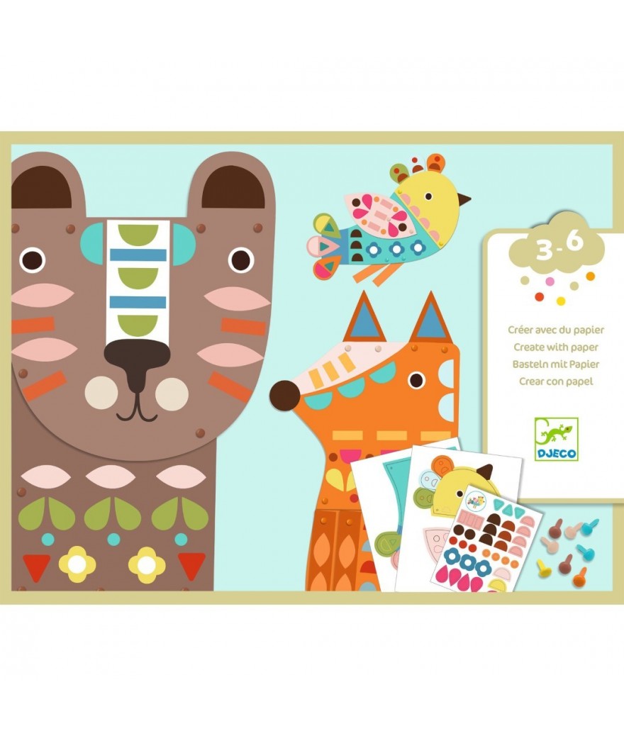 Djeco Creative Craft Box | 3 Giant animals