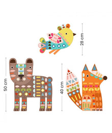 Djeco Creative Craft Box | 3 Giant animals