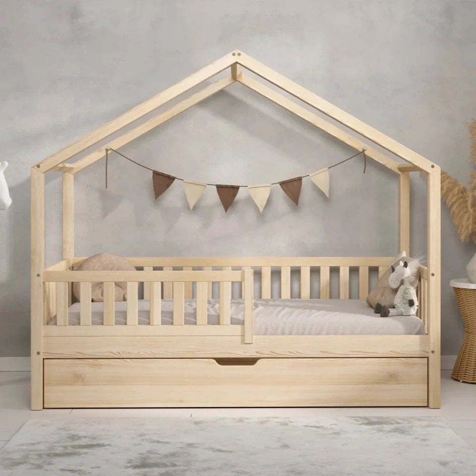 De Gele Flamingo Bed House Roma | Single with drawer for mattress 90x200cm