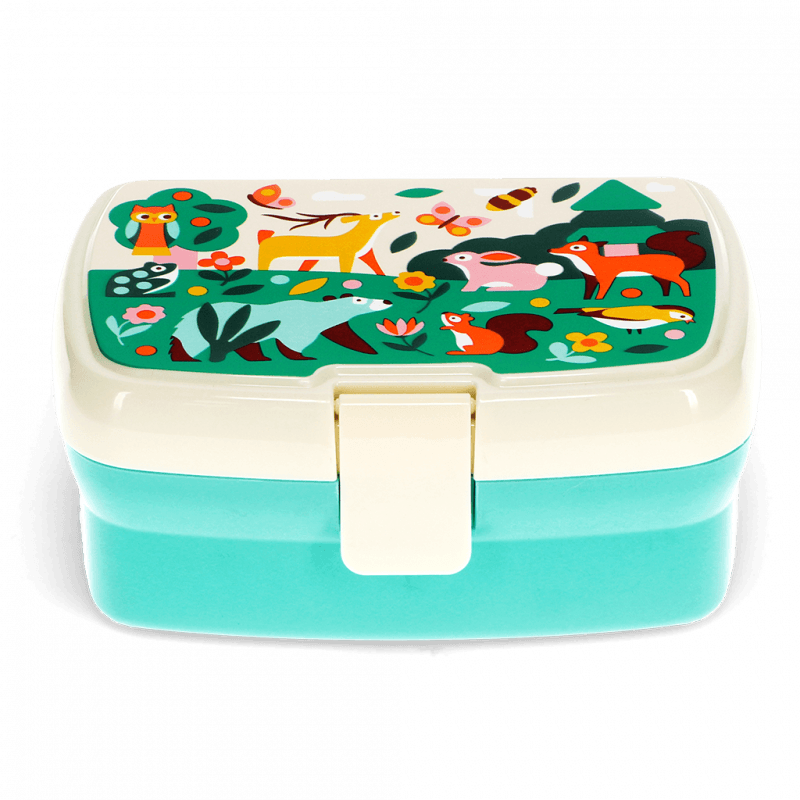 Handy Lunch Box With Tray | Forest animals