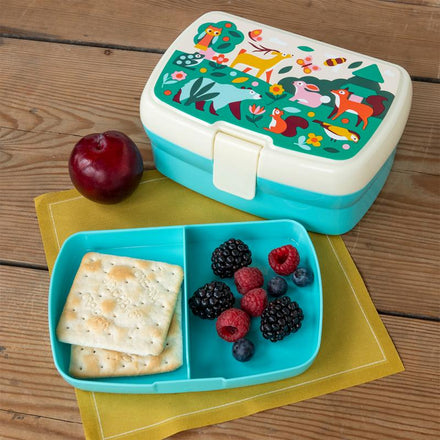 Handy Lunch Box With Tray | Forest animals