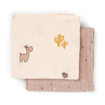 Done By Deer Muslin Cloths 2pcs | Lalee Powder