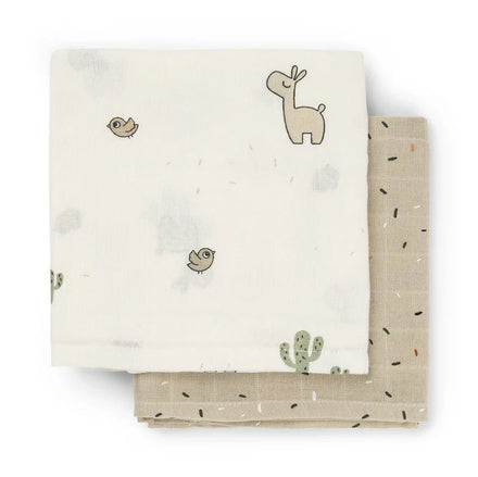 Done By Deer Muslin Cloths 2pcs | Lalee Sand