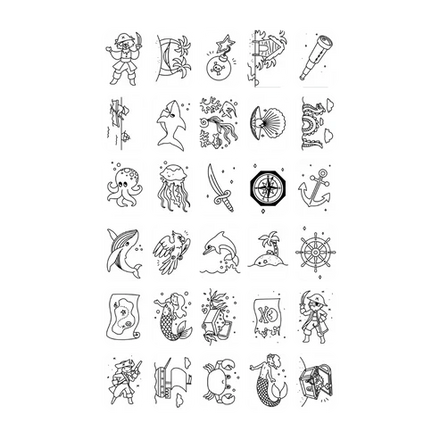 Kidywolf Refills for Kidydraw Mini Tablets | Animals Around the World - Oceans & Pirates