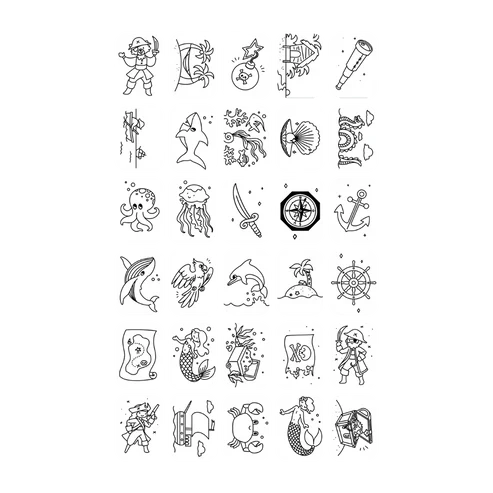 Kidywolf Refills for Kidydraw Mini Tablets | Animals Around the World - Oceans & Pirates