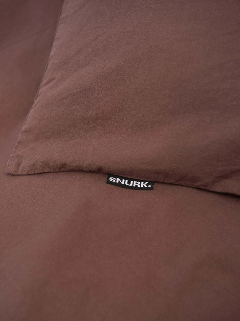 Snurk Duvet cover 220/200x240cm | Dark Brown Flanel