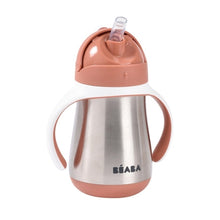 Béaba RVS Drinkbeker met rietje 250ml | Terracotta