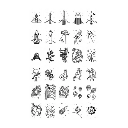 Kidywolf Refills for Kidydraw Mini Tablet | Galaxy & Dinosaurs