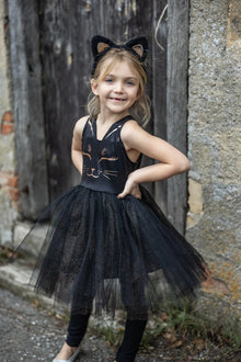 Great Pretenders Black Cat Dress With Accessory 5-6Y